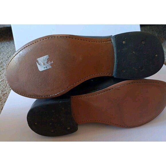 Old West Men's Boots SRM4010 Leather Black 11D Pull On Western Cowboy Giddy Up - Picture 11 of 13